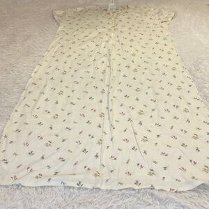 Carole Hochman Purple and Green Floral NIGHTGOWN SIZE XL